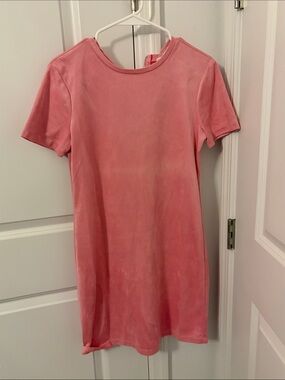 Zara Coral Pink Short Sleeve Mini Dress